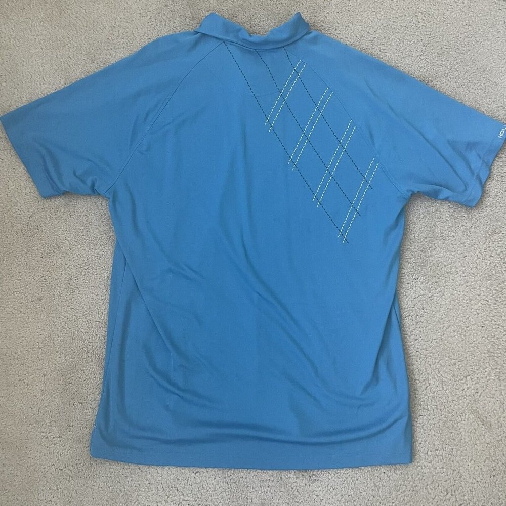 Hollas XFC Golf Shirt Mens XXL 2XL Polo Blue Short Sleeve Collared - Picture 7 of 7